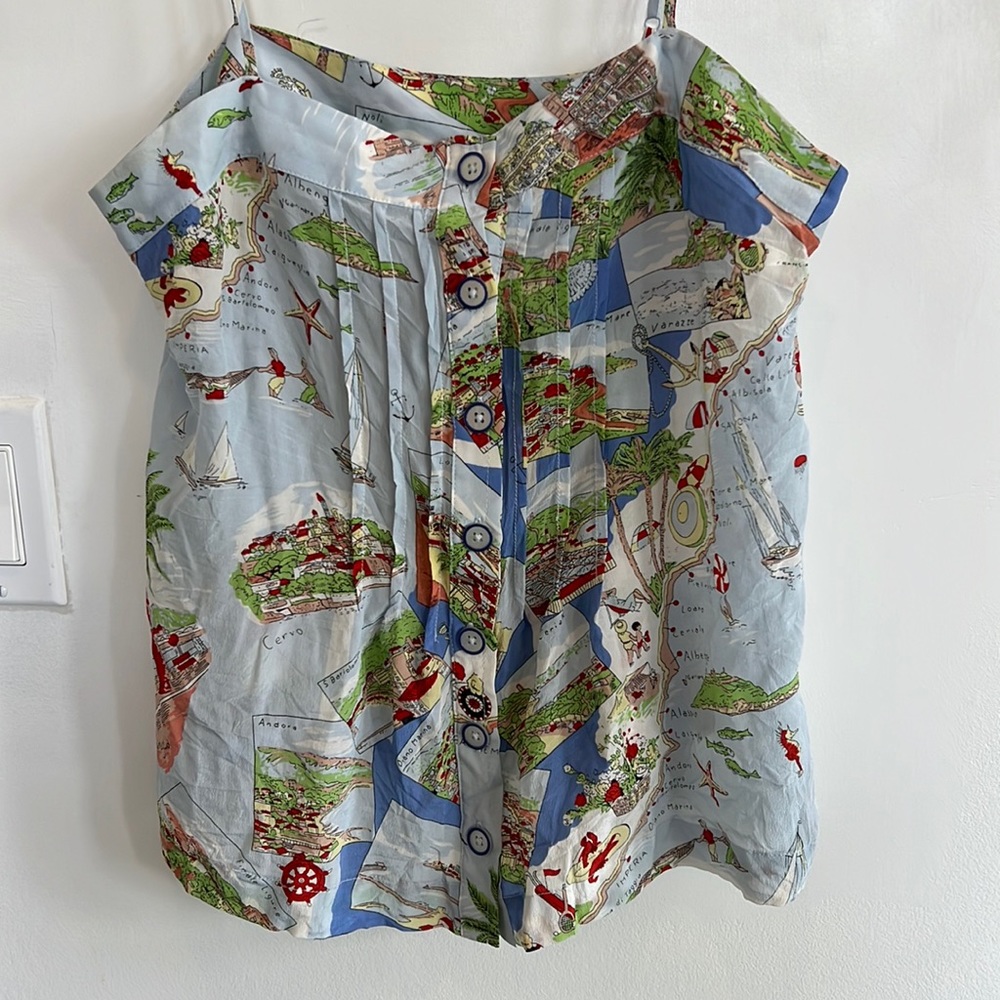 MAEVE by Anthropologie spaghetti strap ITALY top size 2 🦋